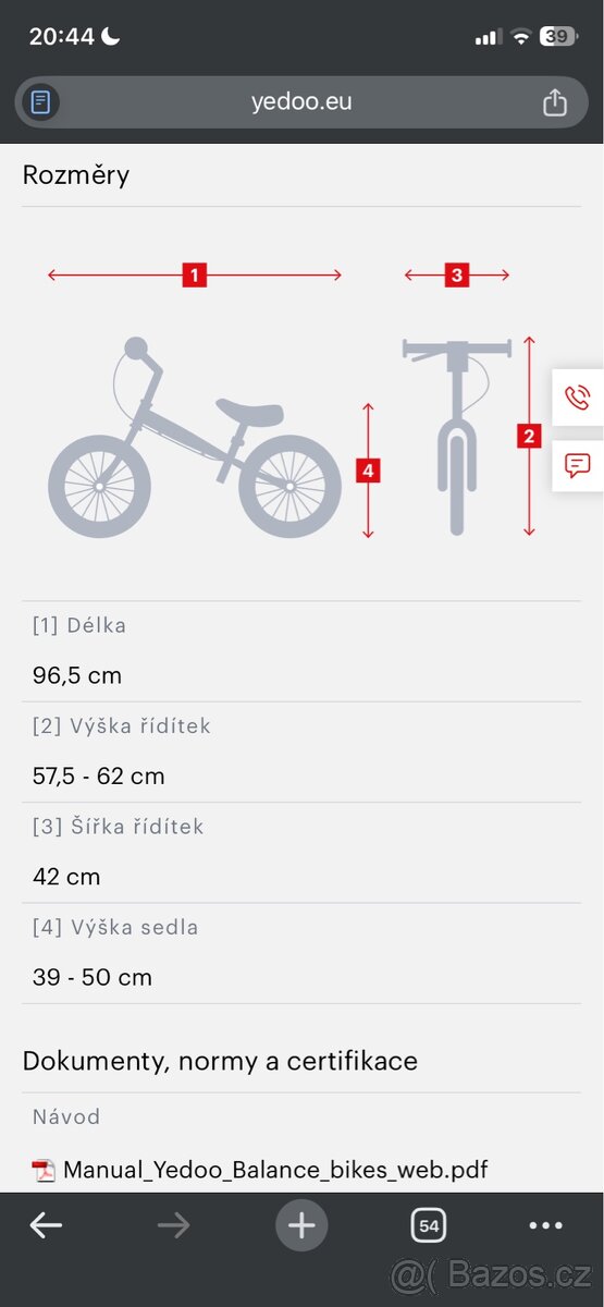 Dětské odrážedlo YEDOO TOOTOO XL - 19