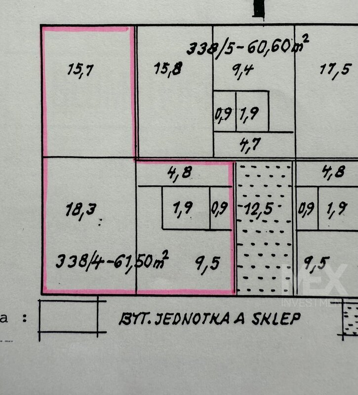 Prodej bytu 2+1 s garáží v Chocni, v ulici Stromovka - 19