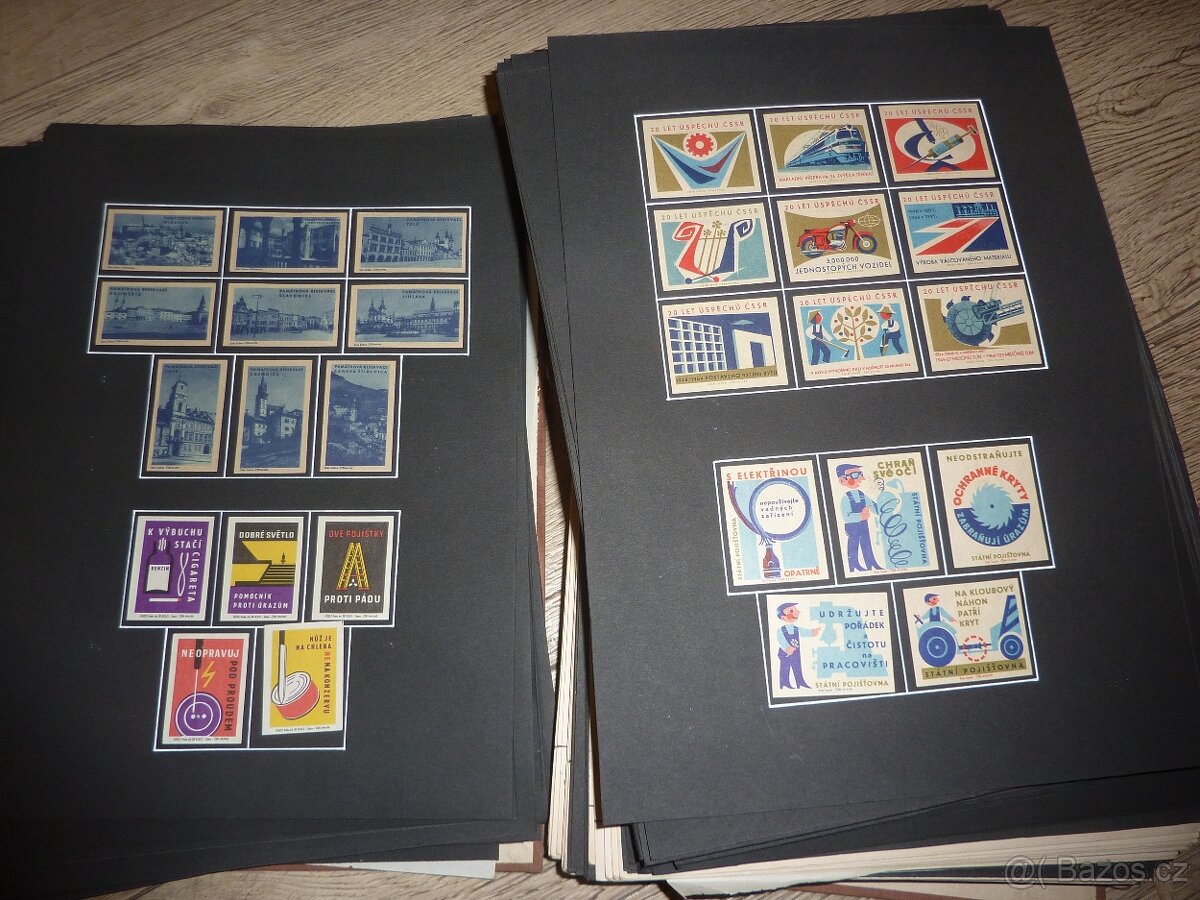 Velká sbírka-staré etikety na sirky přes 10 000 ks - 19