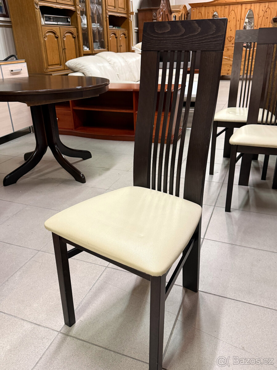 třikrát set dubový stůl se šesti židlemi - 19