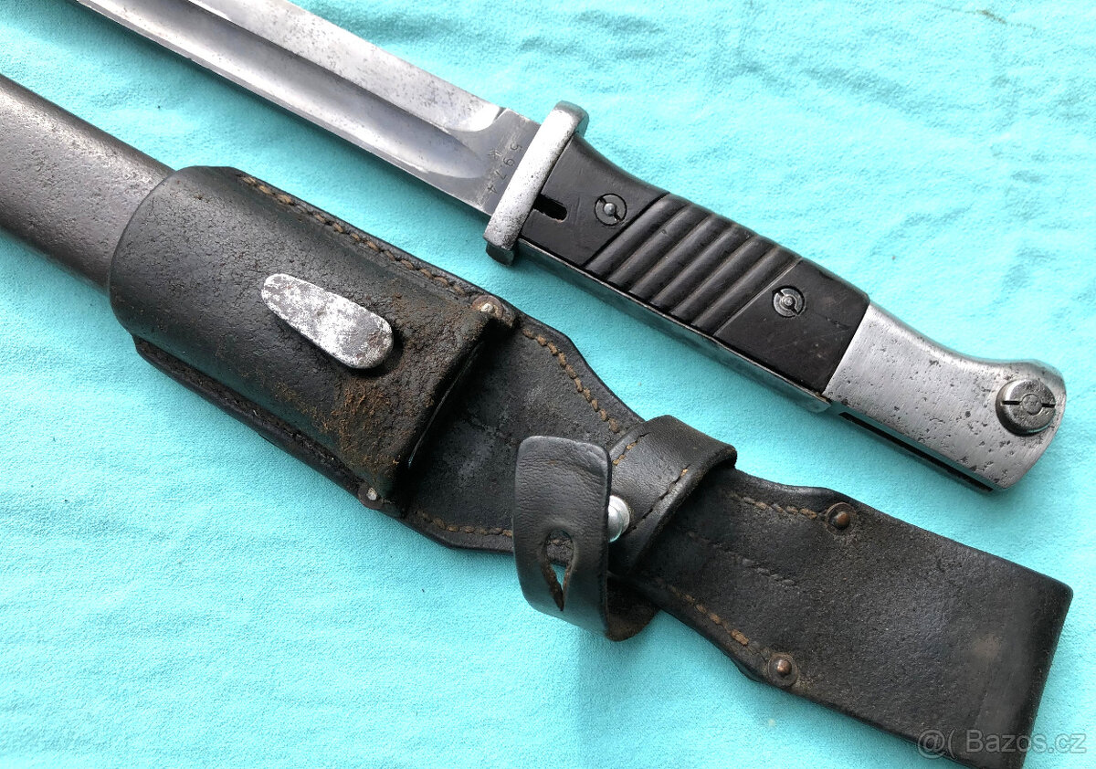 Německý bodák Mauser K98 – značený komplet (2. sv. válka) - 19