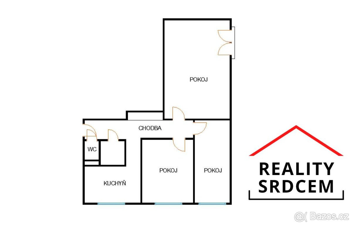 Prodej družs. bytu o velikosti 3+1/63m2 s franc. oknem na ul - 19
