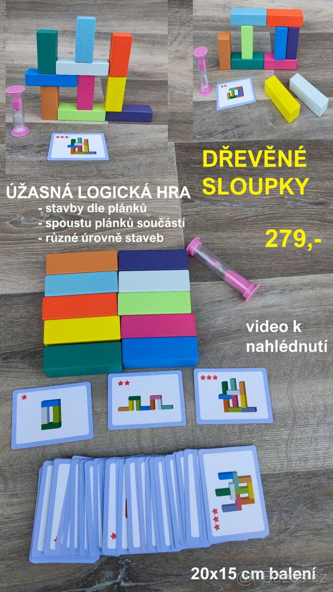 Dřevěné montessori hračky - VÝPRODEJ - 19