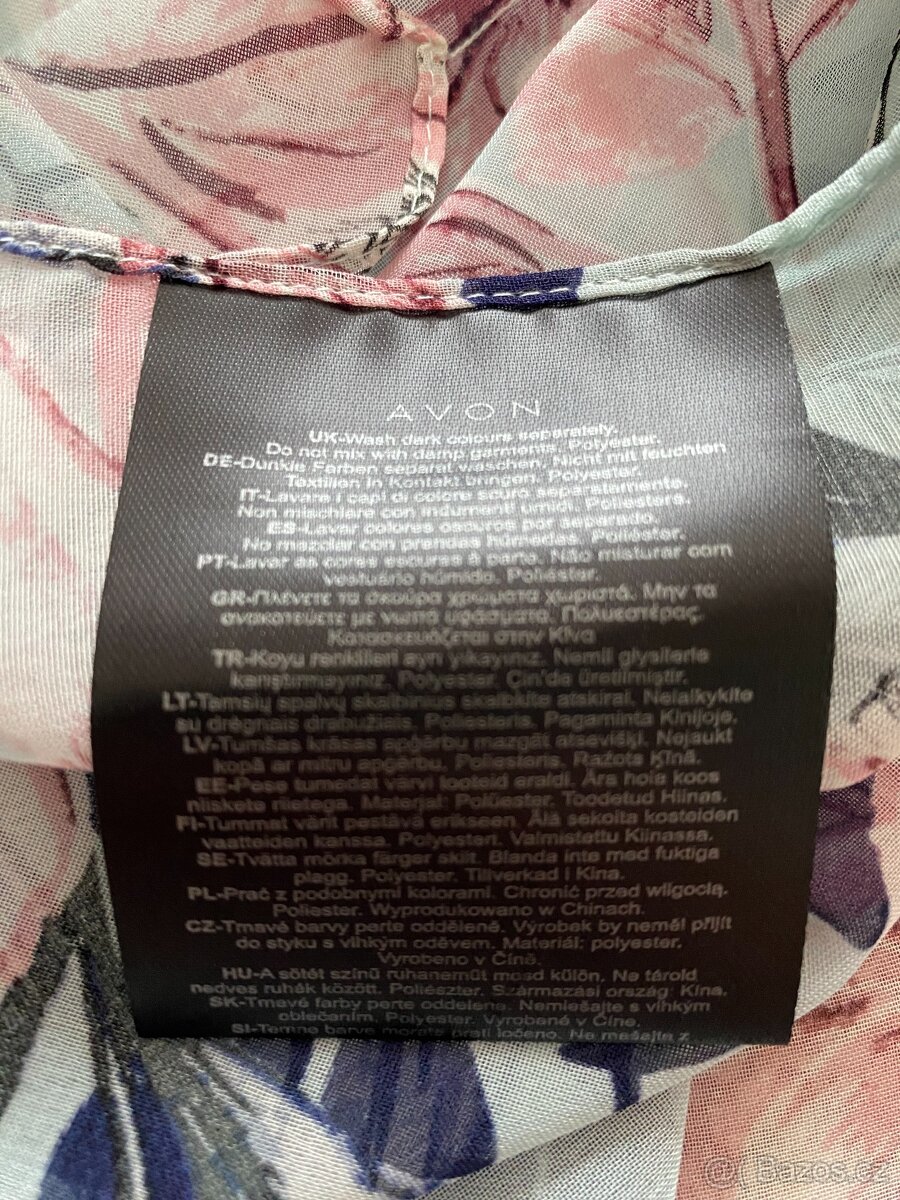 Nový dámský šátek Avon - orig. balení, vzor květiny - 19