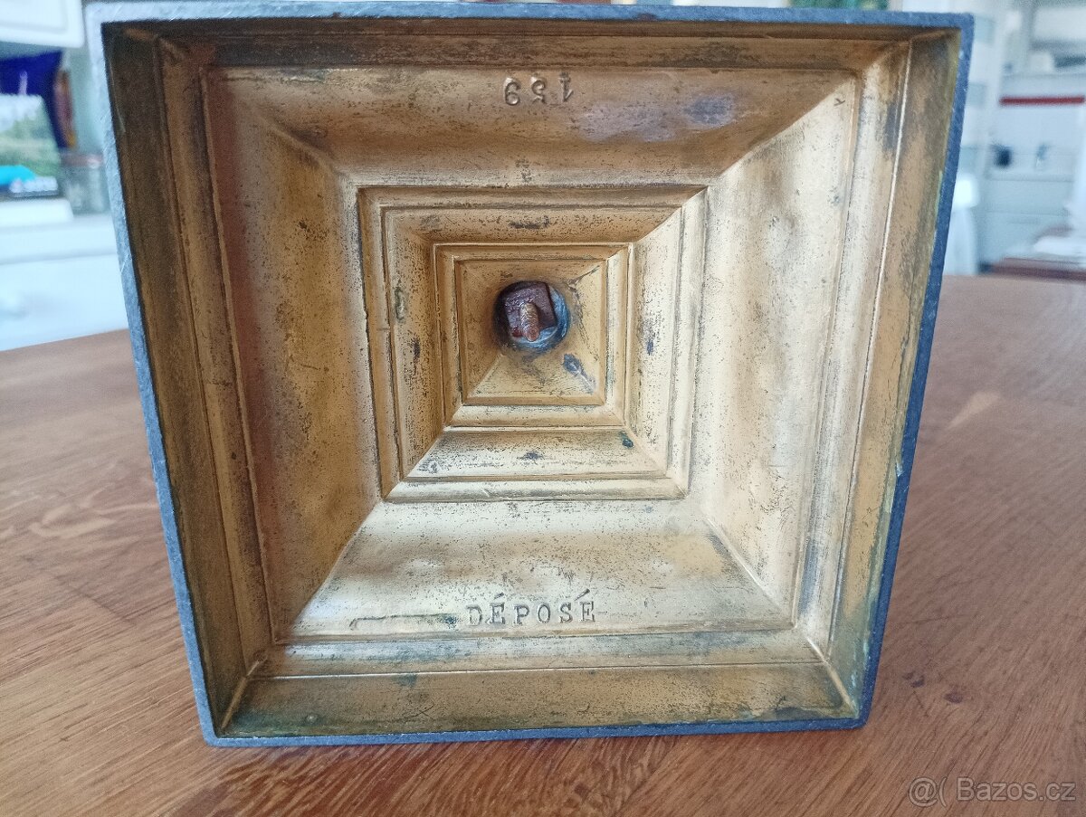 ART DECO STAROŽITNÁ MALOVANÁ PETROLEJKA ERICH & GRAETZ - 19