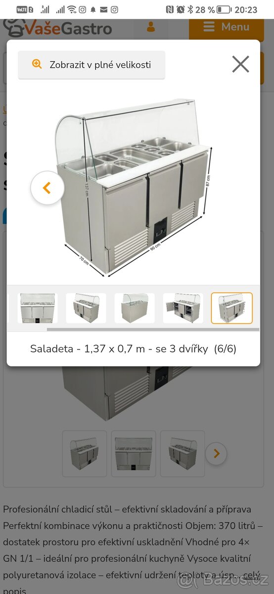 lednice gastro s vitrínou - 19