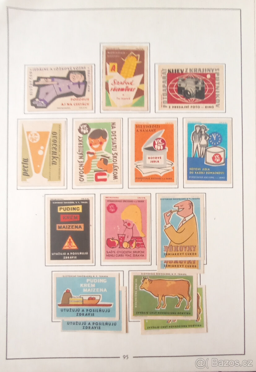 Album 363 zápalkových nálepek Slovensko 1961–1963 - 19