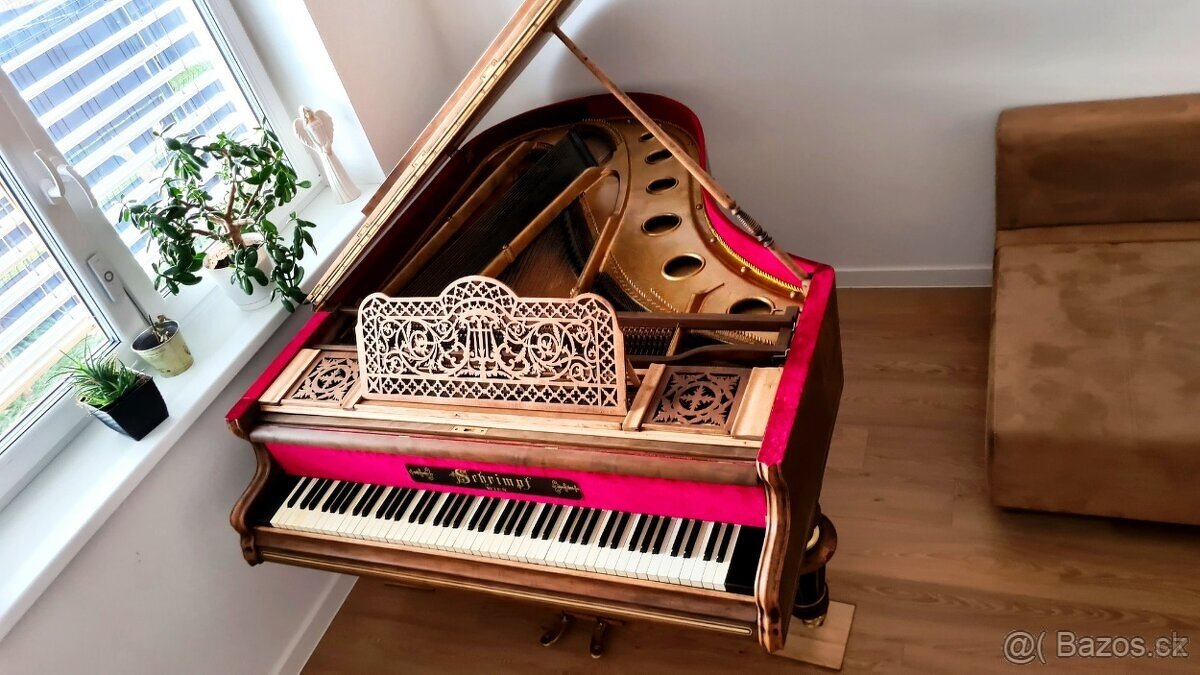 Prodám starožitný klavír, křídlo Schrimpf z 19. století - 19