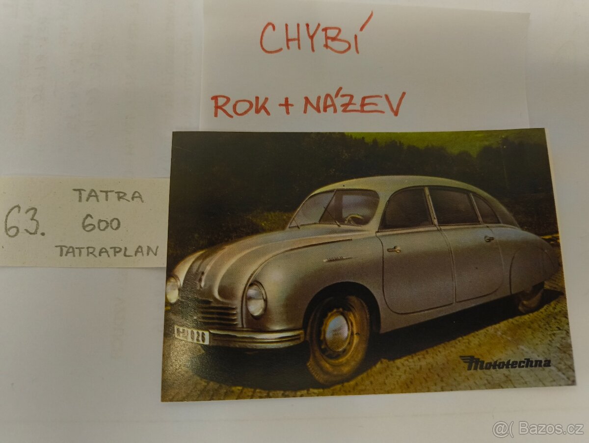 Kartičky z bonbonyéry Orion Mototechna - 19