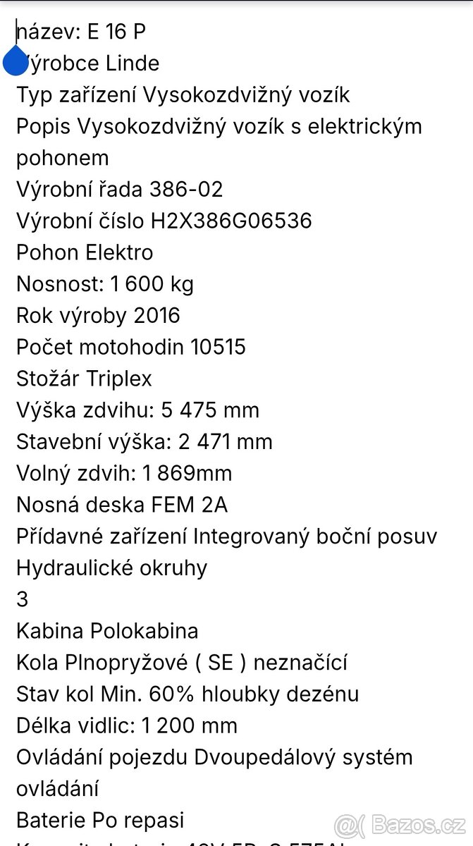 VZV Linde E 16 P - 19