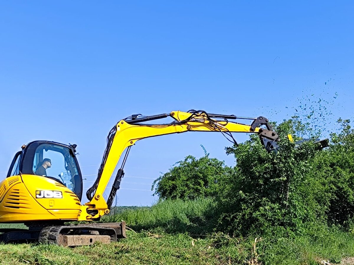 Bagr JCB 8085. Klima, 2x lyžica, kosačka. - 19