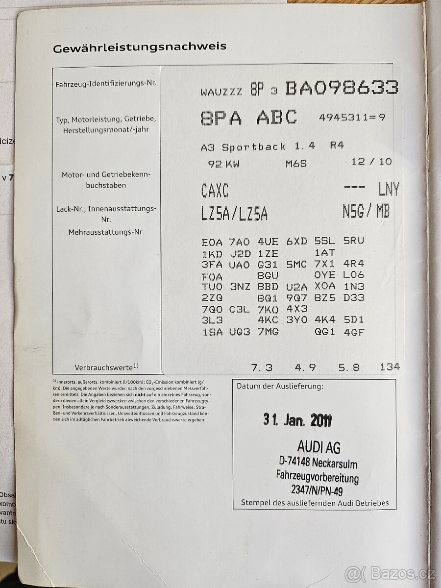 Audi A3 Sportback 1.4 TFSI 92 kW 2011, 184.000 km,2 sady kol - 19