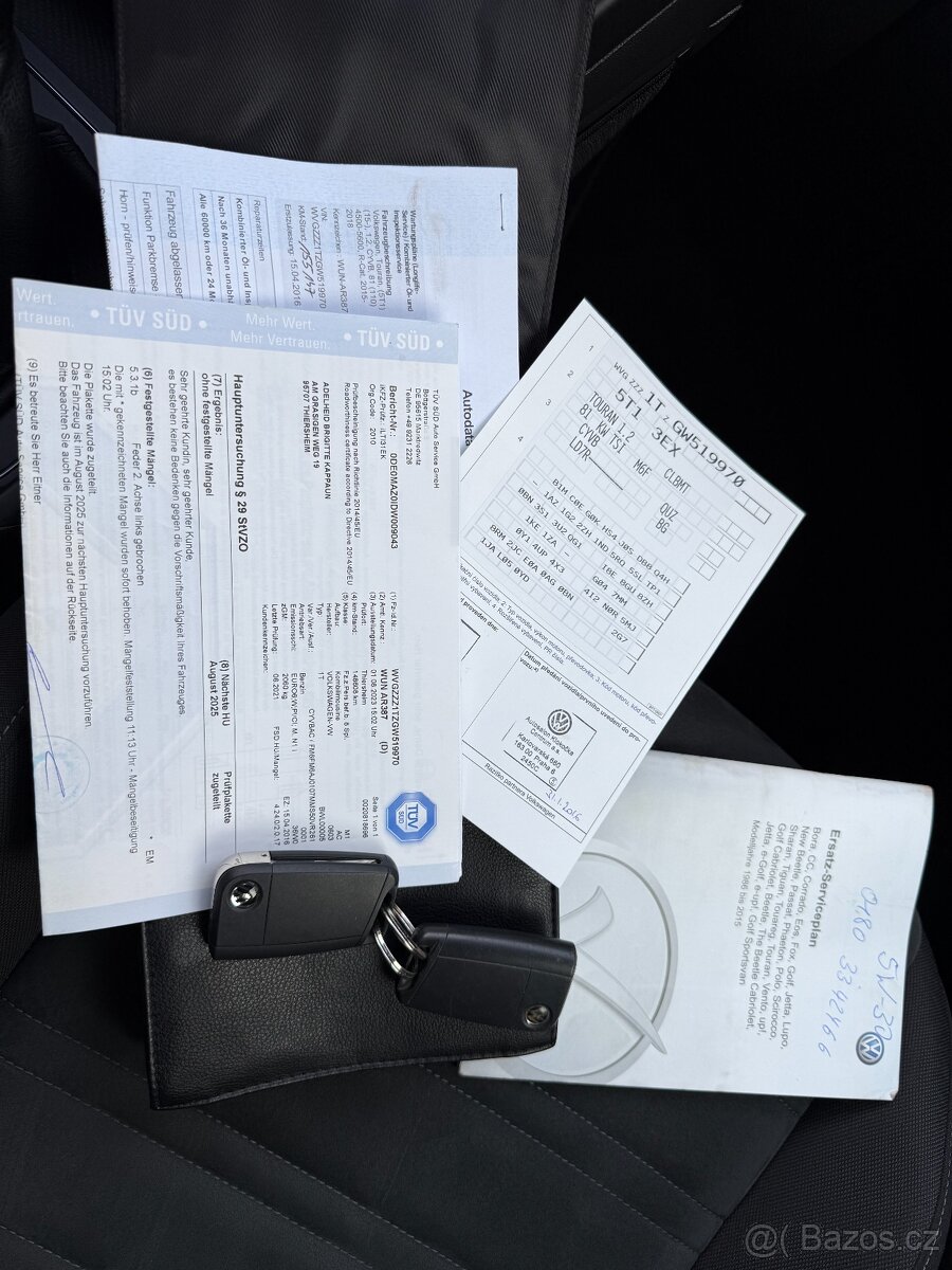 VW Touran III, rok 2016, 1.2TSI 81 kW, servis VW, 177.171 km - 19