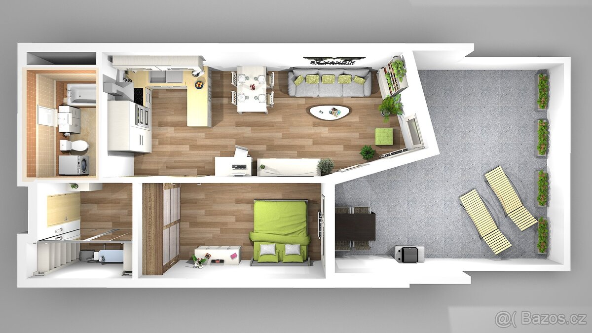 Pronájem bytu 2+kk 53 m², Praha - Prosek, ev.č. 711 - 19
