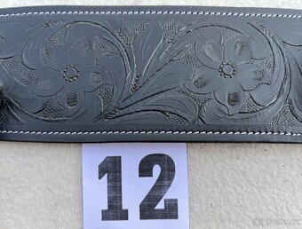 Westernový podbřišník kožený s propojovacím řemínkem MIX - 19