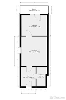 Pronájem bytu 2+kk, Za černým mostem, Kyje, 22000 Kč/měs, 37 - 19
