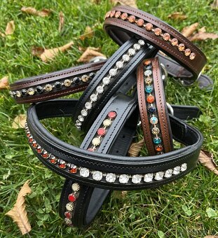 Kožený psí obojek MIX SLEVA - 19