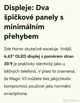 HONOR Magic V3 5g. 8+512 GB. NOVÝ se zárukou. BROWN - 19