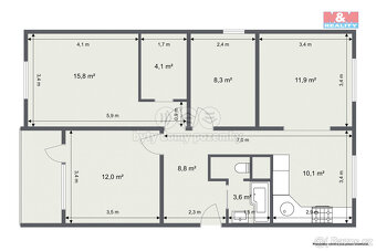 Prodej bytu 4+1, 77 m², Chodov, ul. Husova - 19