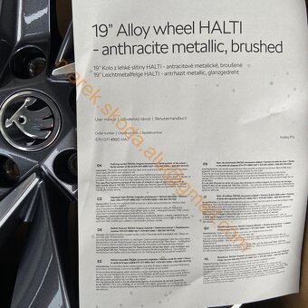 NOVÁ HALTI 19" ŠKODA ALU ANTRACIT KODIAQ 2 - 19