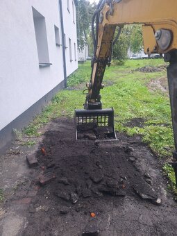 Výkopové práce minibagrem Yanmar, přeprava vozíkem 3t - 19