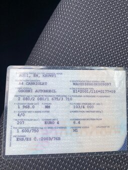 Audi A4 cabrio 2,0tdi  103kw - 19