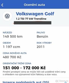 Volkswagen Golf 1.2 TSI 77 kW, 2011 - první majitel - 19
