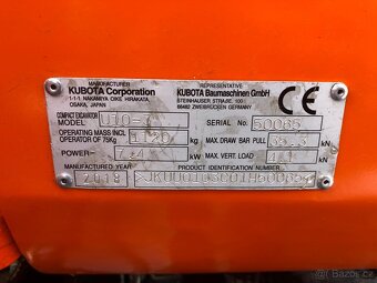 Minibagr Kubota U10 s nulovým přesahem zádě - 19