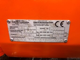 Minibagr Kubota U10 s nulovým přesahem zádě - 19
