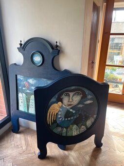 Starožitná posteľ 90x200cm - 19