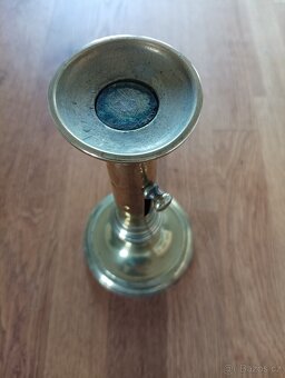 MOSAZNÝ EMPÍROVÝ SVÍCEN BIEDERMEIER Z 19. STOLETÍ Z FRANCIE - 19