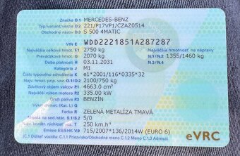 Prodám  Mercedes - Benz S500 4MATIC - 19