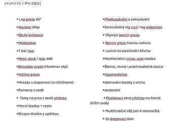 PRODEJ KOMPLETNÍHO FITNESS VYBAVENÍ - TOP STAV - 19