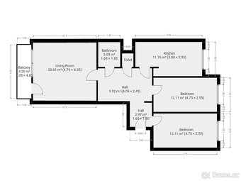 Pronájem bytu 3+1, Peškova, Hlubočepy, 27000 Kč/měs, 76 m2 - 19