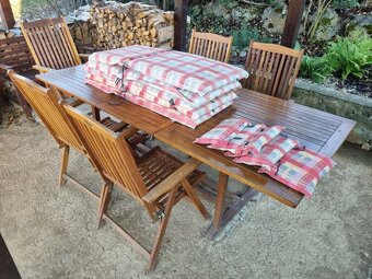 Venkovní set stůl + 6 židlí - 19