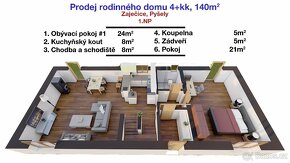 Prodej rodinného domu 4+kk 140m², Zaječice-Pyšely - 19