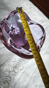 Set hutního, fialového skla. - 19