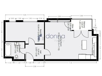 Prodej bytu v OV 2+kk/B,G, 59,5m2, ulice Moskevská, Praha 10 - 19