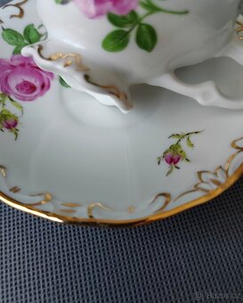 Krásný set porcelánových mokka šálků s podšálkem - 19