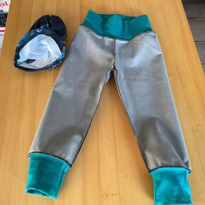 NOVÉ- handmade Soft kalhoty +čepice Unuo- 86 + S - 19
