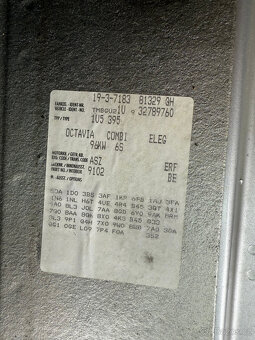 Škoda Octavia 1.9TDI 96KW 1 majitel,tazne,klima aut.COC list - 19