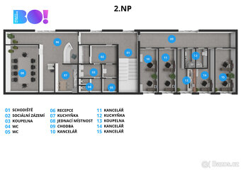 Prodej kancelářských prostor 717 m², pozemek 6041m², Hošťálk - 19