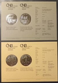 soubor 28 stříbrných mincí motiv Praha 1948 - 2020 - 19