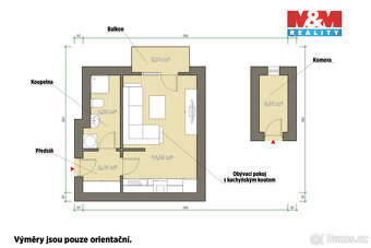 Pronájem bytu 1+kk, 30 m², Kaznějov, ul. Rybnická - 19
