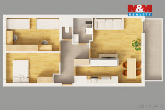 Prodej bytu 3+1, 74 m², Praha, ul. Poznaňská - 19