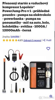 Přenosný startér 4 in 1, 0xymetr Beurer, video kukátko - 19