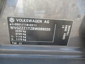 VW TOURAN 1,4CGI 110KW CNG bez koroze 05/2011 - 19
