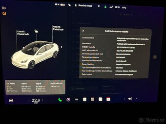 TESLA MODEL 3 SR+ 08/2021 74134KM SOH 92% BÍLÝ INTERIÉR - 19