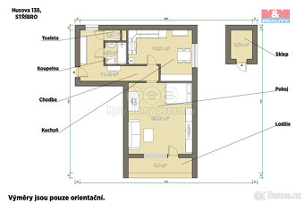 Pronájem bytu 2+kk, 65 m², Stříbro, ul. Husova - 19