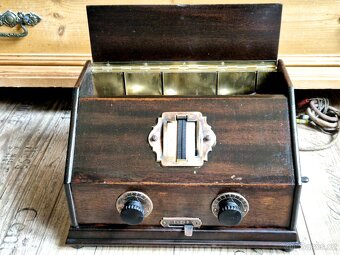 Starožitné rádio Telefunken 4A, rok 1928, Německo - 19